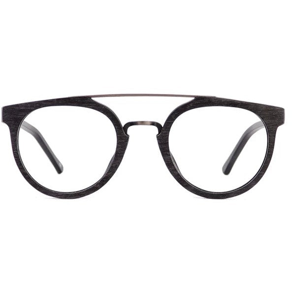 Matt Black Dallas Eyeglasses Men Front - Leone Eyewear